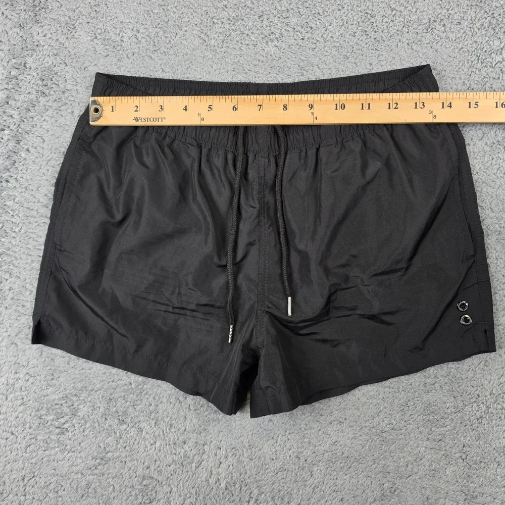 Ron Dorff Swim Shorts Mens S Black Recycled Polyester Drawstring Mesh Liner 3